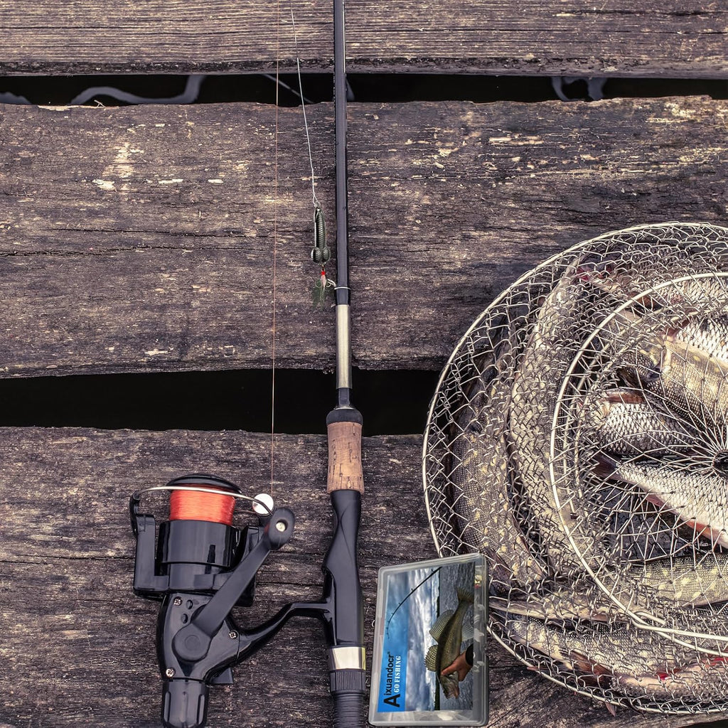 Bass Fishing Lure, Fishing Spoons, Topwater Fishing Lures with Trebles Hooks, Trout Fishing Lures, Fishing Tackle for Freshwater and Saltwater, Fishing Gifts for Men