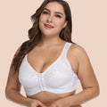 White Lace Front Button Bra