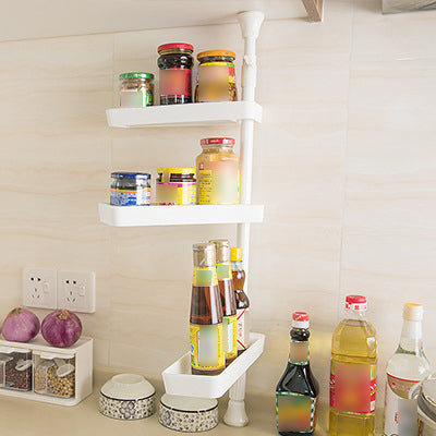 Nail-free retractable rotatable storage rack