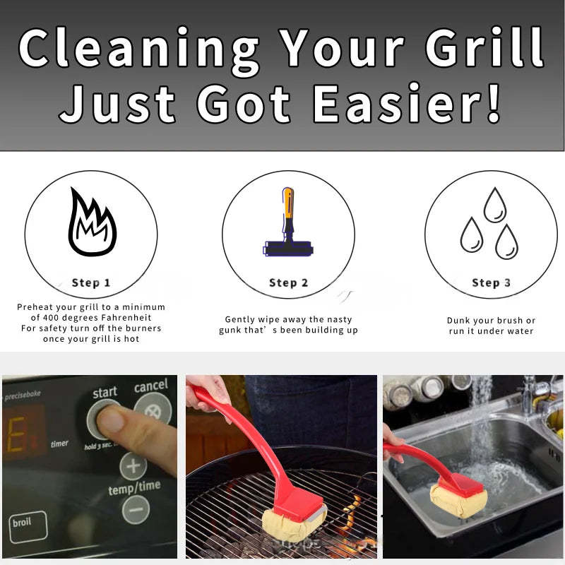 👍Barbecue Grill Cleaning Brush