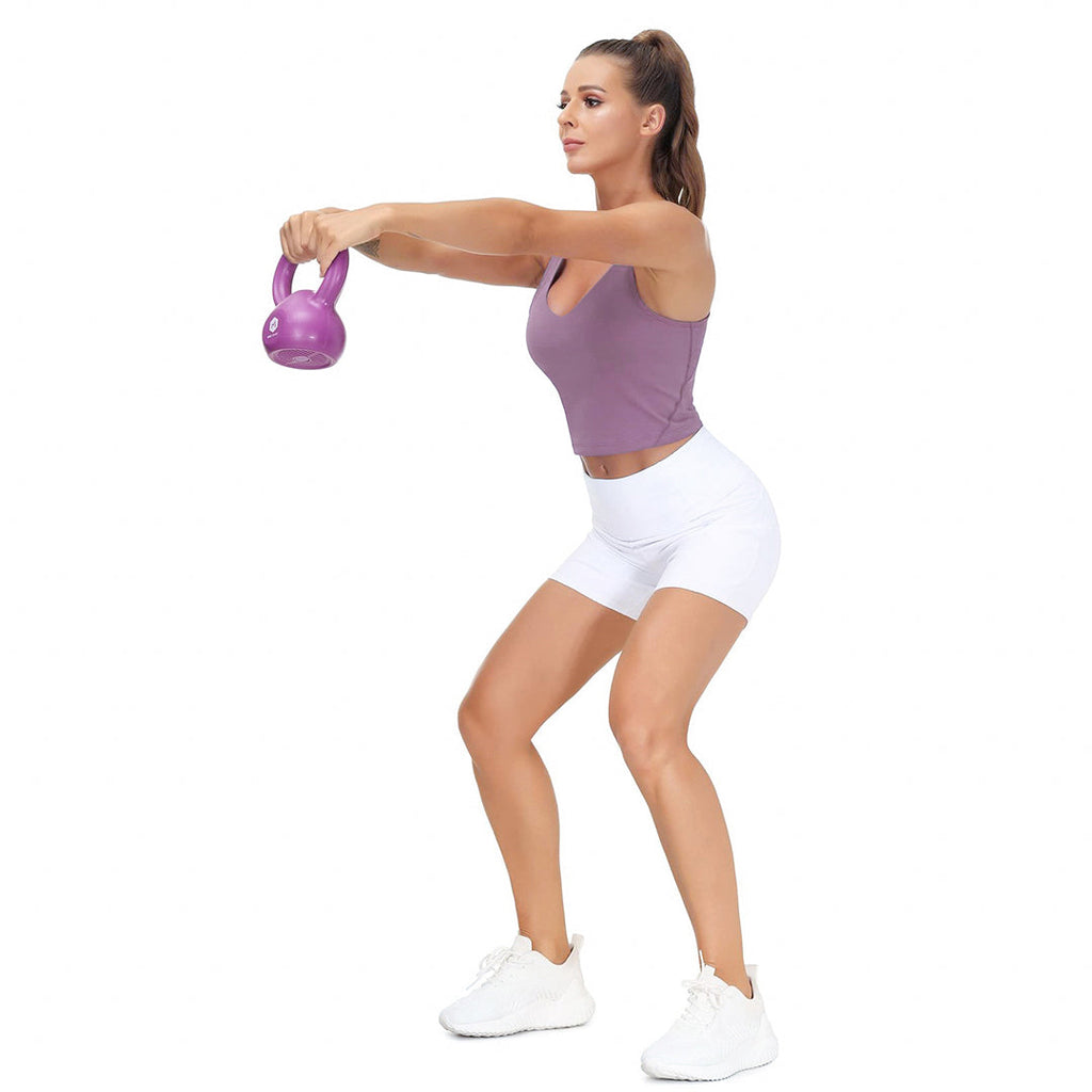 Women's Longline Sports Bra - Wirefree Padded Support Yoga Bras