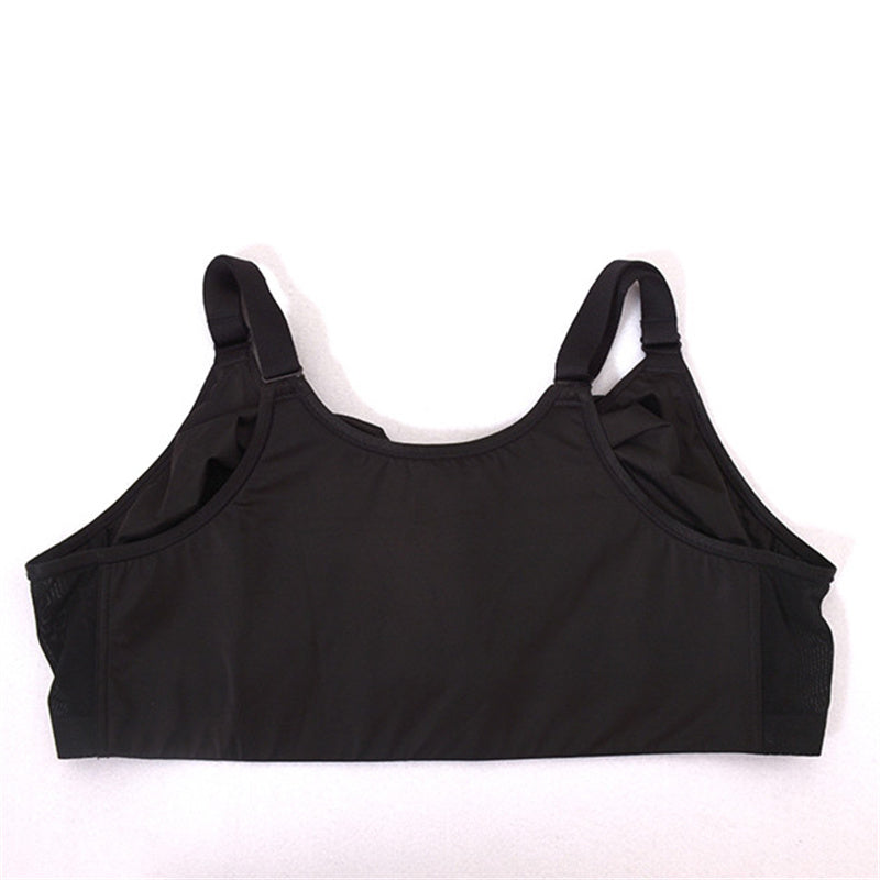 Front Button Foamless Vest Bra
