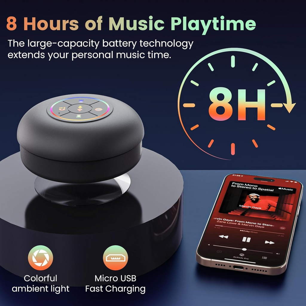 Waterproof Bluetooth speaker large suction cup