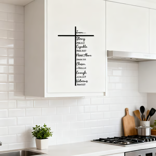 🕊️✝️ Elegant Metal Cross Wall Art