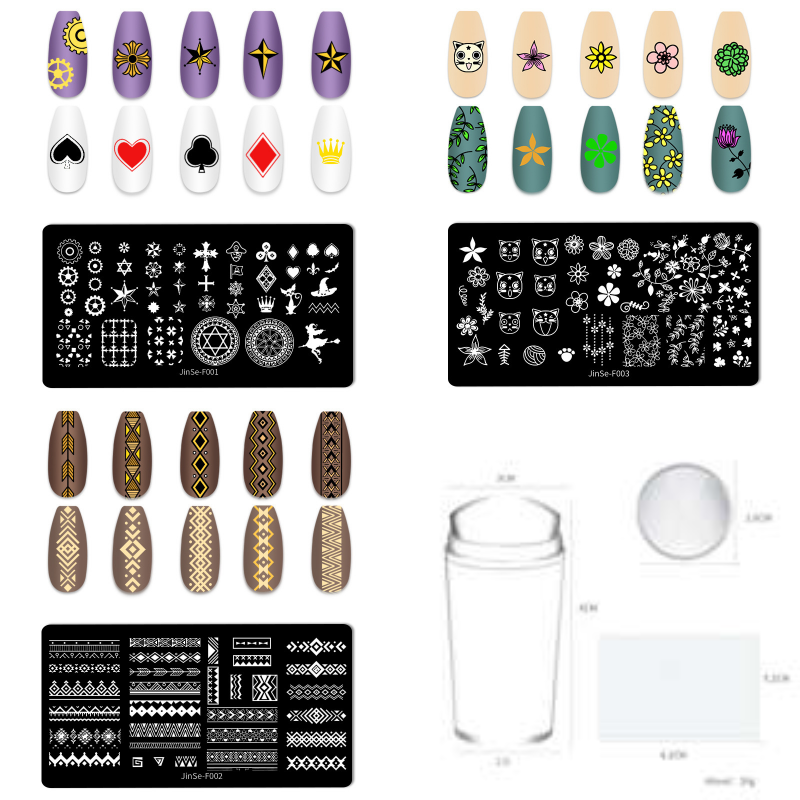 Nail Art Printing Tools + Silicone Stamps