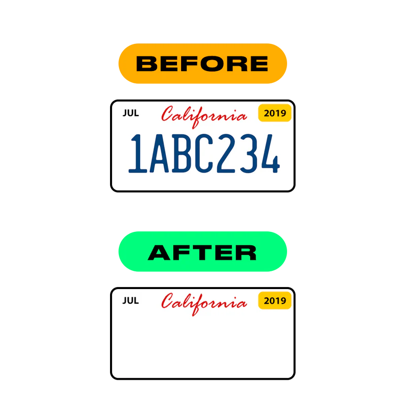 Invisible license plate spray