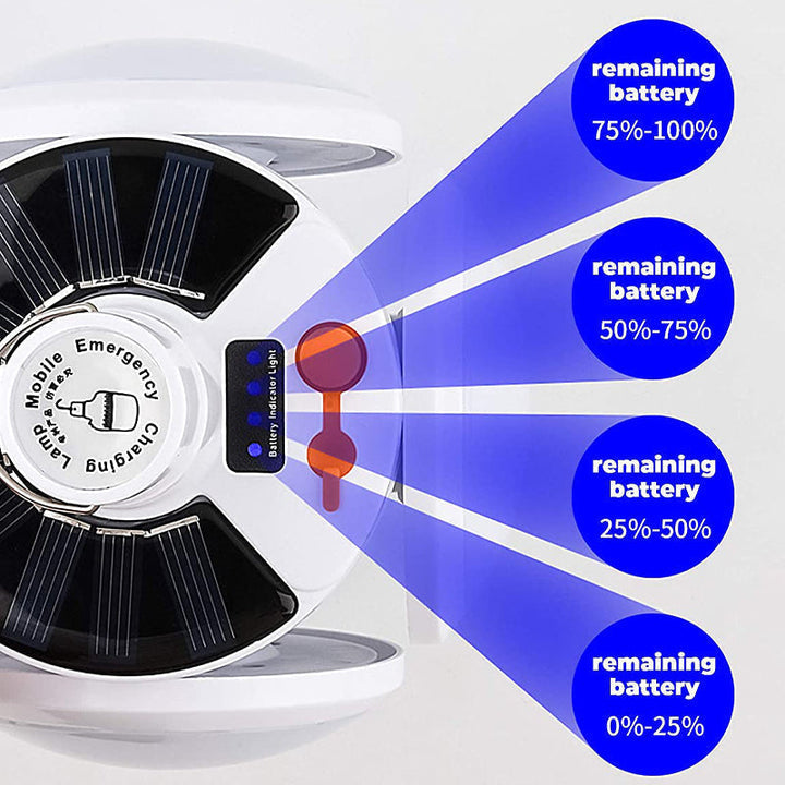 Folding Solar Night Market Camping Emergency Football Light