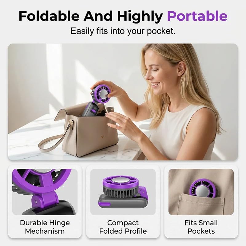 Portable Foldable Handheld Cooling Fan
