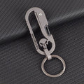 Titanium Skull Carabiner Keychain Folding Pocket Knife