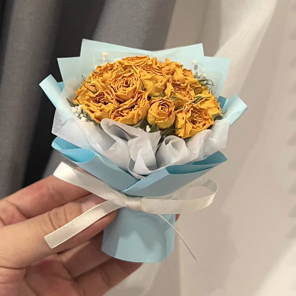 Mini Rose Bouquet Dried Flower Ornament