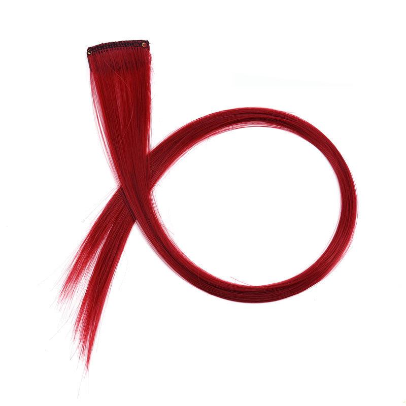 Colored straight hair extension clips