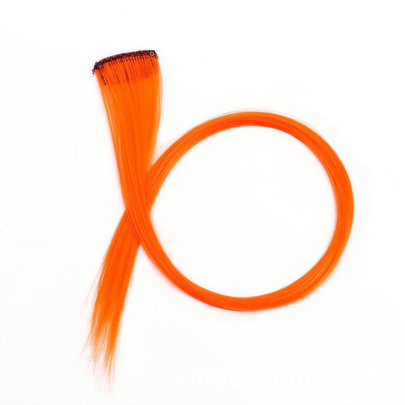 Colored straight hair extension clips