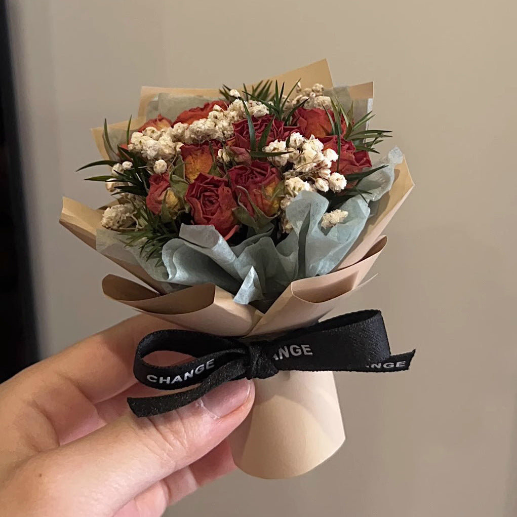 Mini Rose Bouquet Dried Flower Ornament