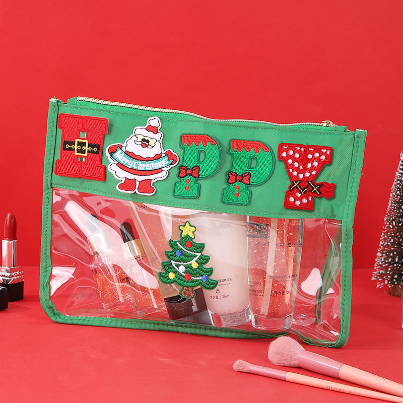 Christmas Embroidered Travel Storage Bag