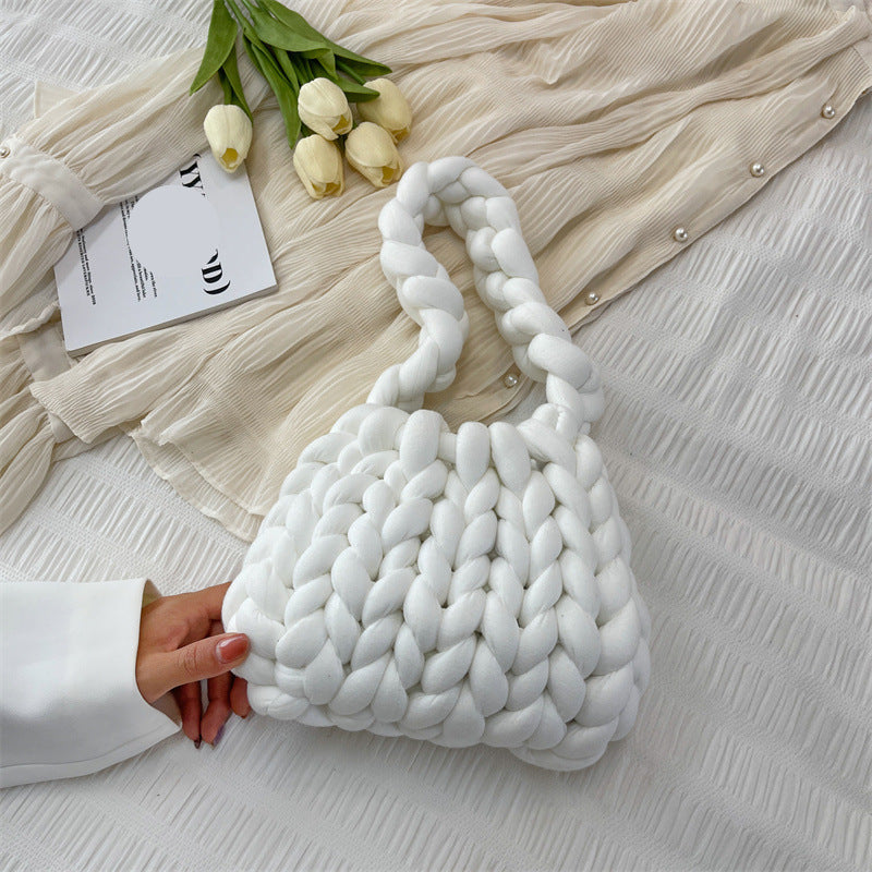 Thick wool hand-woven bag DIY homemade material bag
