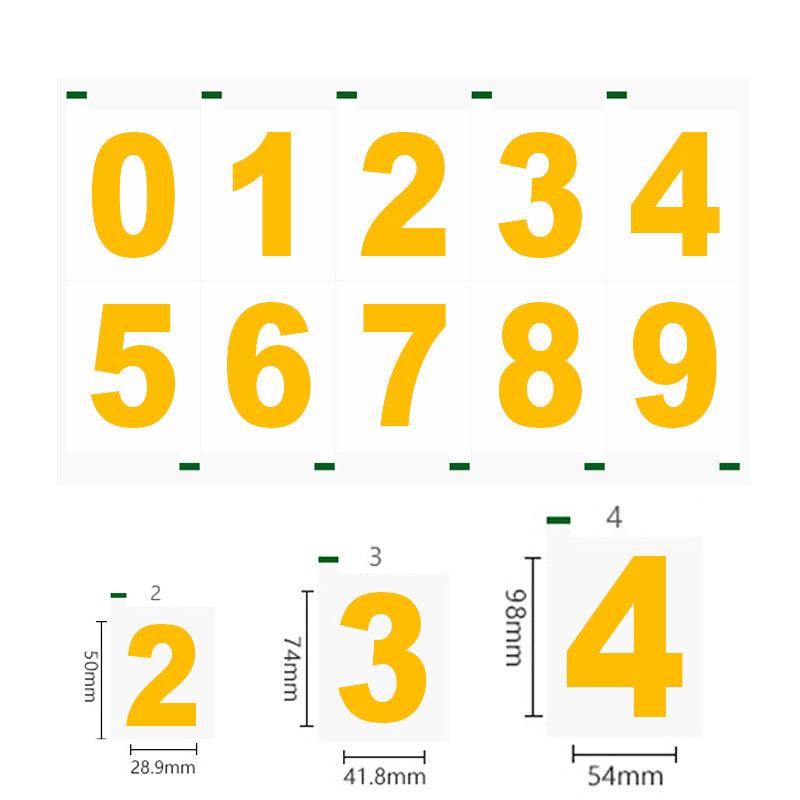 Reflective number label