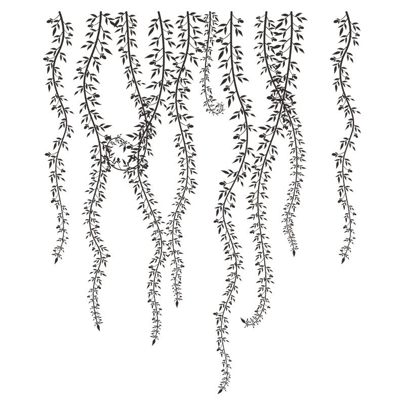 Removable vine sticker wall decoration background sticker