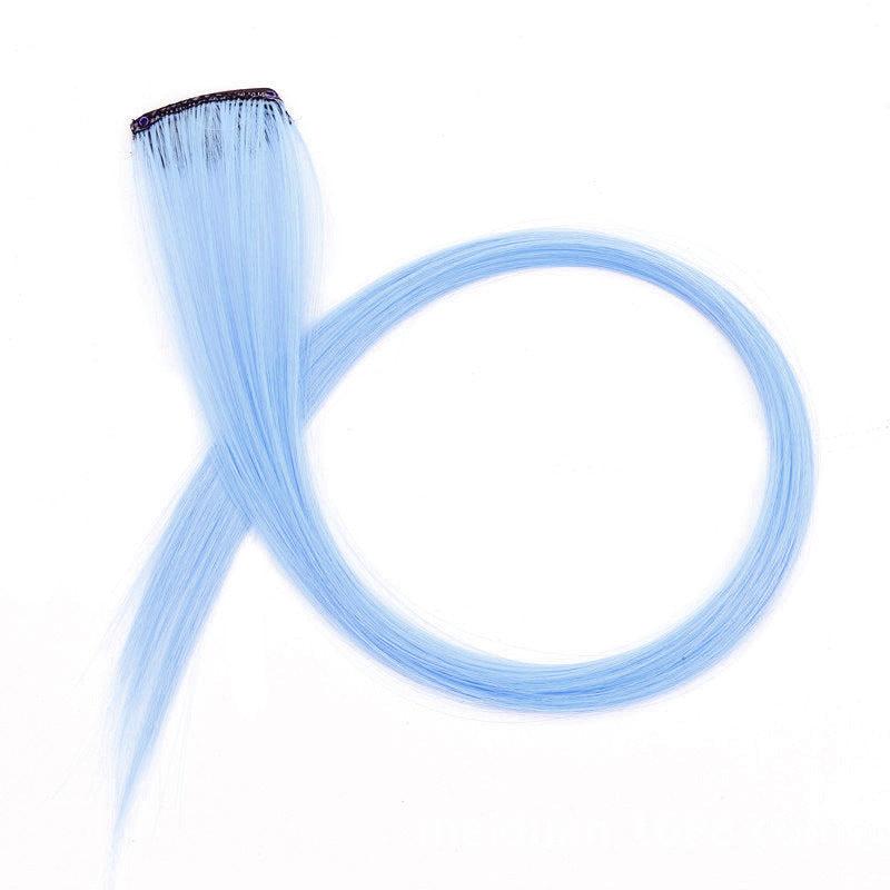 Colored straight hair extension clips