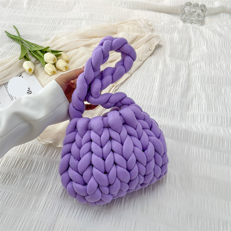 Thick wool hand-woven bag DIY homemade material bag