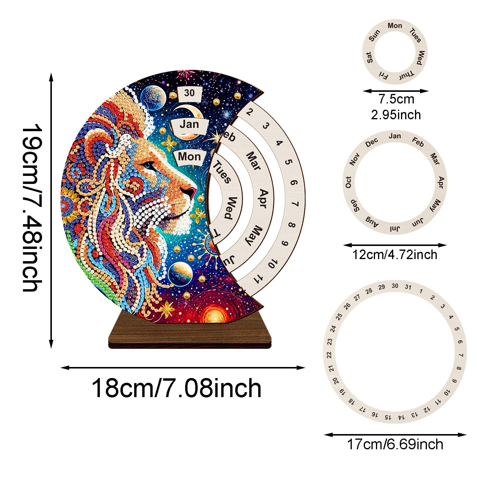 Diamond painting calendar desktop ornaments