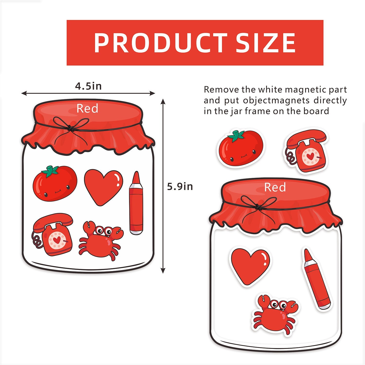10-Piece Color Identification Magnetic Sorting Set