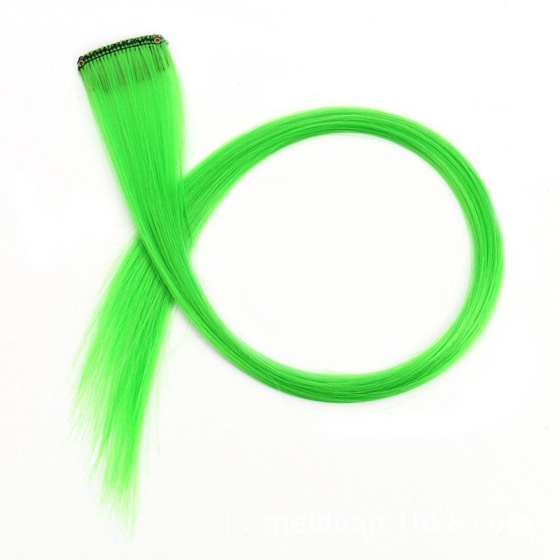 Colored straight hair extension clips