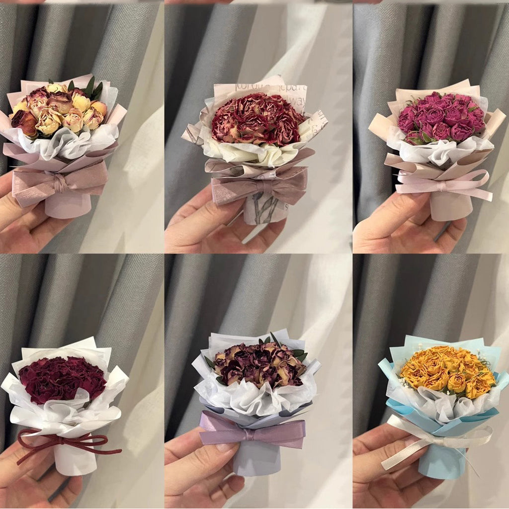 Mini Rose Bouquet Dried Flower Ornament