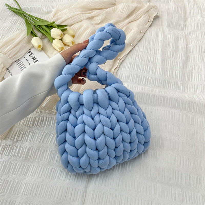 Thick wool hand-woven bag DIY homemade material bag