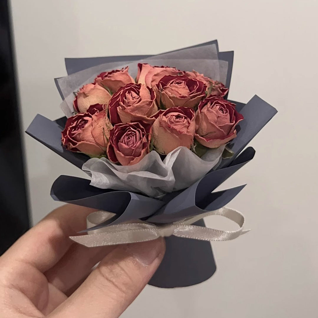 Mini Rose Bouquet Dried Flower Ornament