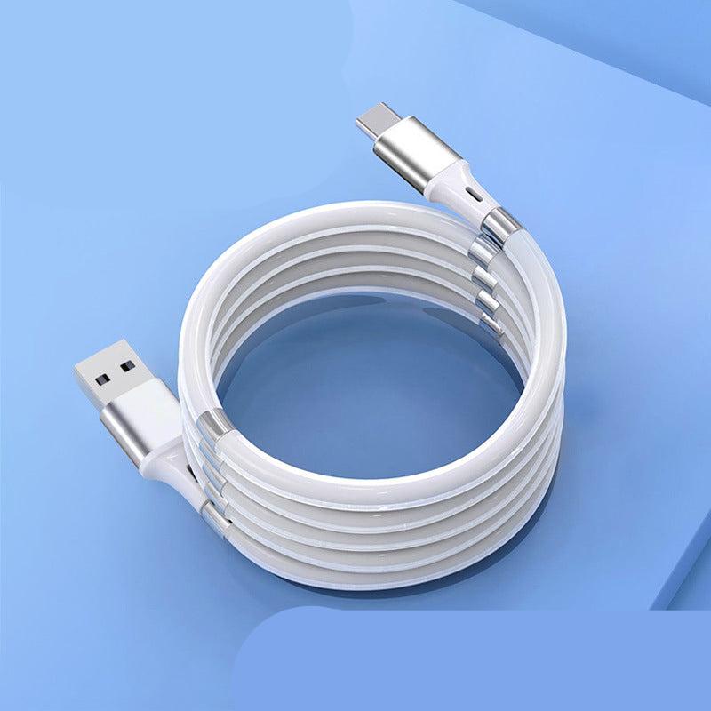 Portable fast charging cable magnetic suction
