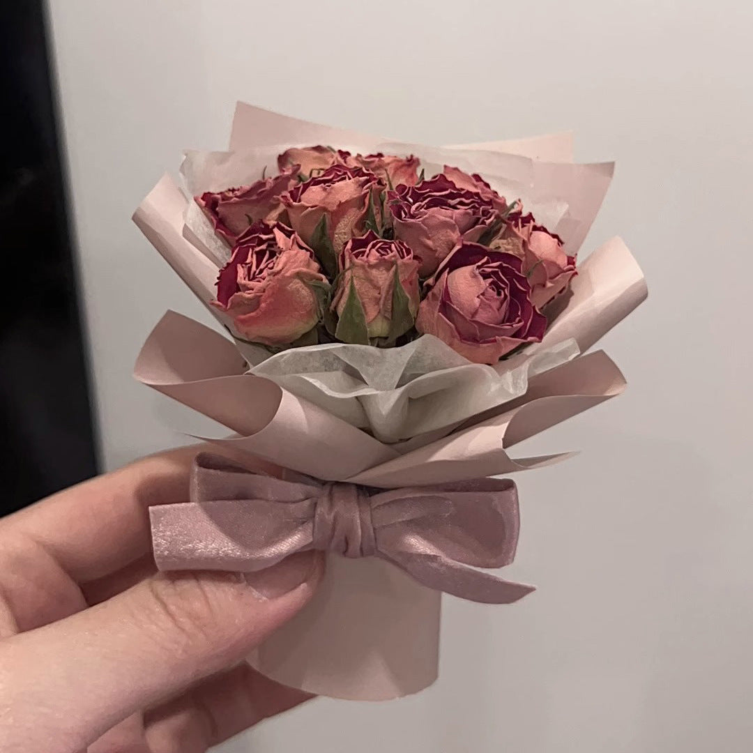 Mini Rose Bouquet Dried Flower Ornament