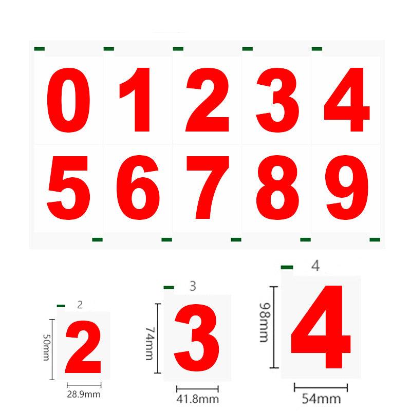 Reflective number label
