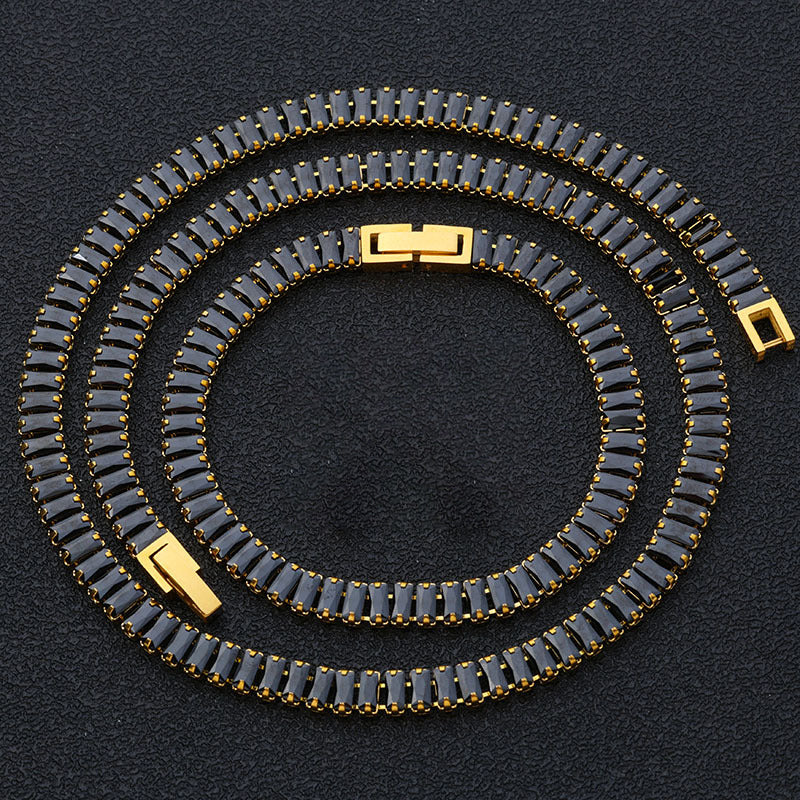 24k, Haoshi stone bracelet necklace set