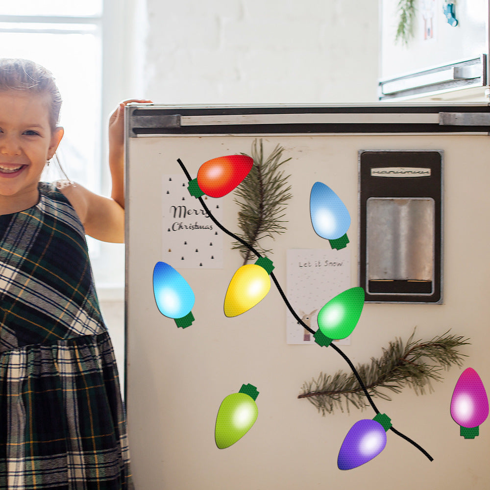 🎉Reflective Light Bulb Magnet Decoration Set🌲