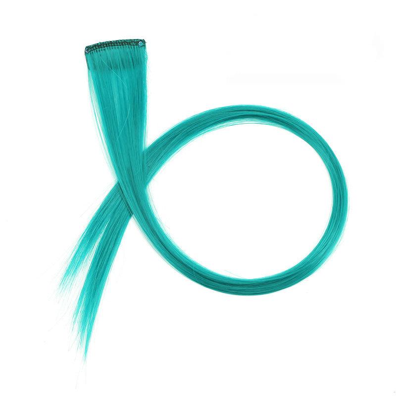 Colored straight hair extension clips