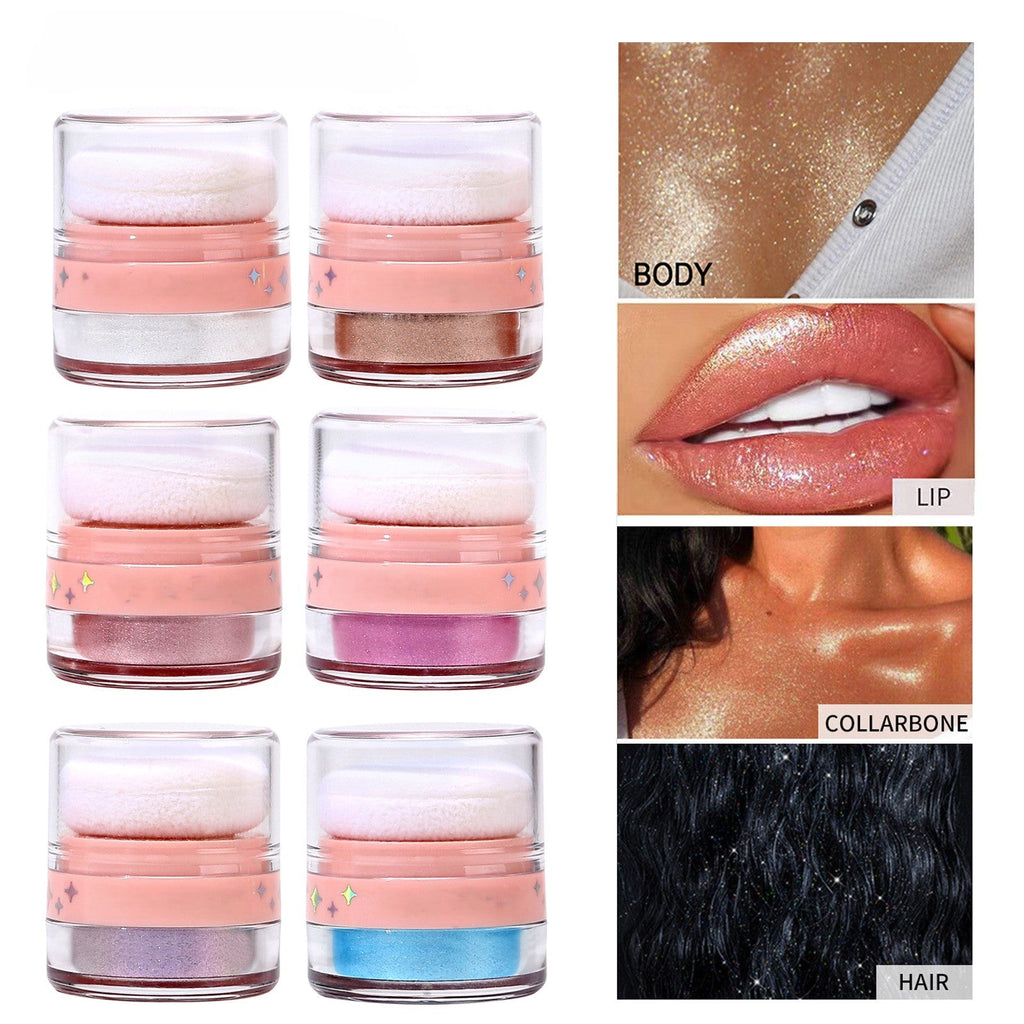 Highlight glitter body powder