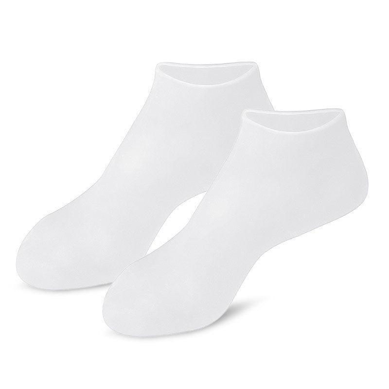 A pair of foot skin care elastic socks