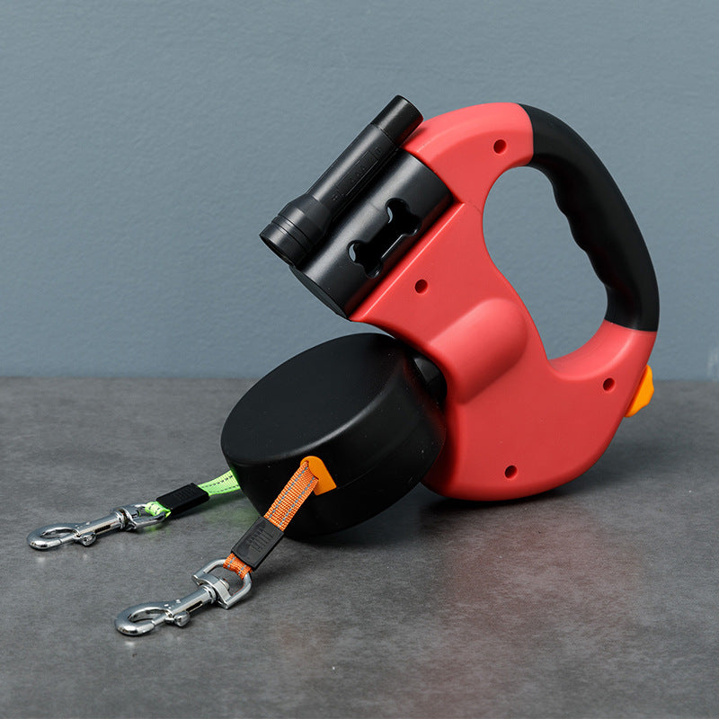 Retractable pet leash for safe dog walking