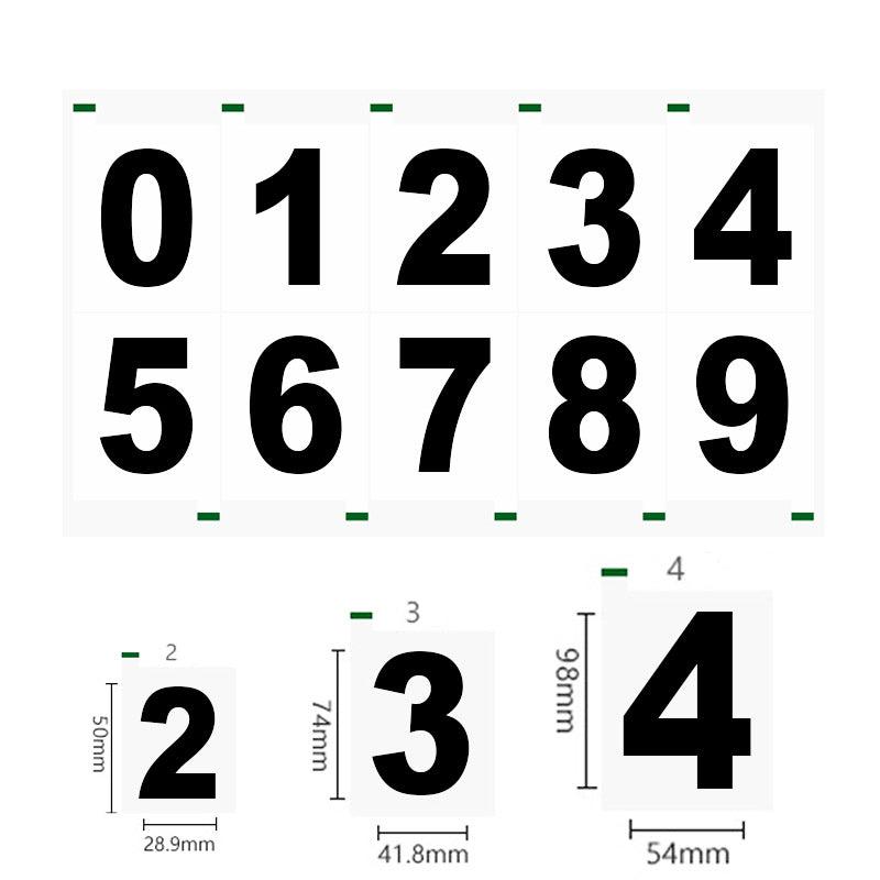 Reflective number label