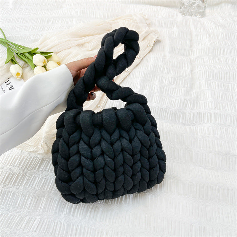 Thick wool hand-woven bag DIY homemade material bag
