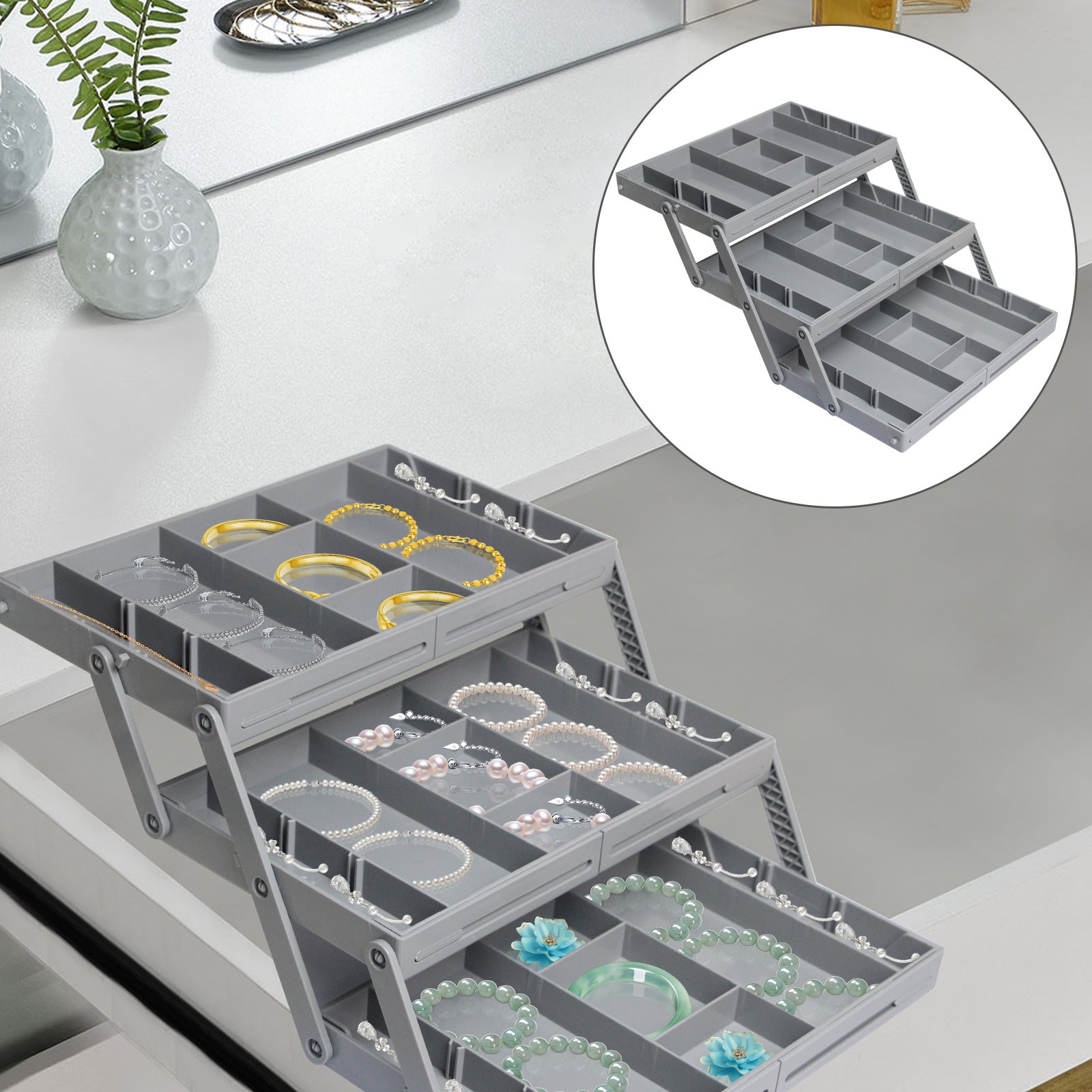 Single-layer multi-layer smart drawer organizer