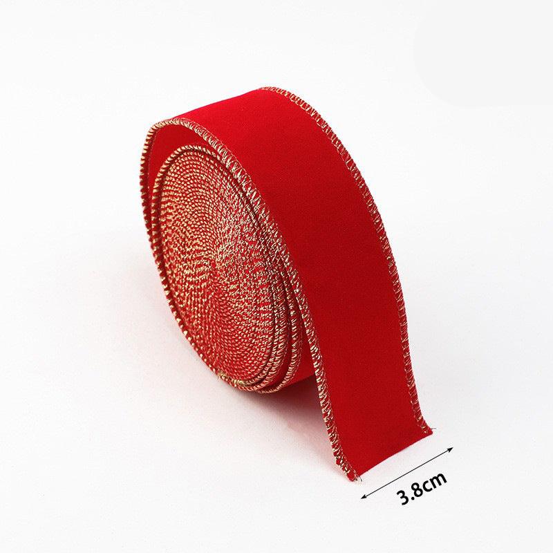 【2 meters long】Christmas ribbon flocking decoration