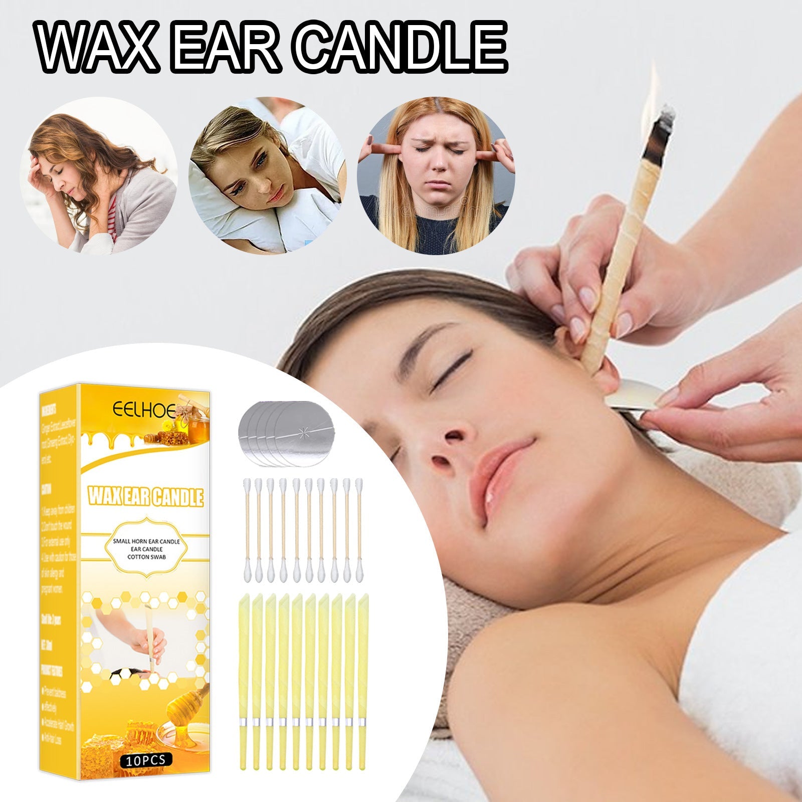 Aroma Ear Candle Cleaning Ear Wax Ear Massage