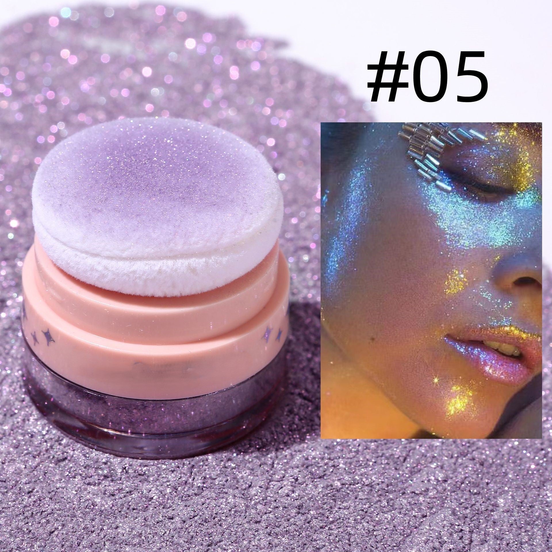 Highlight glitter body powder