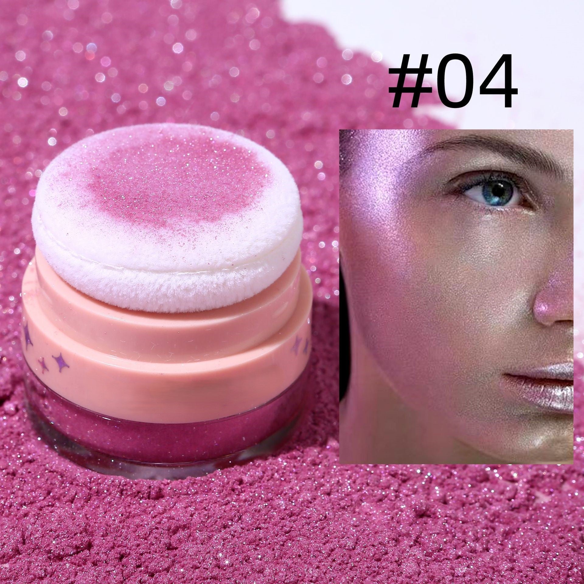 Highlight glitter body powder