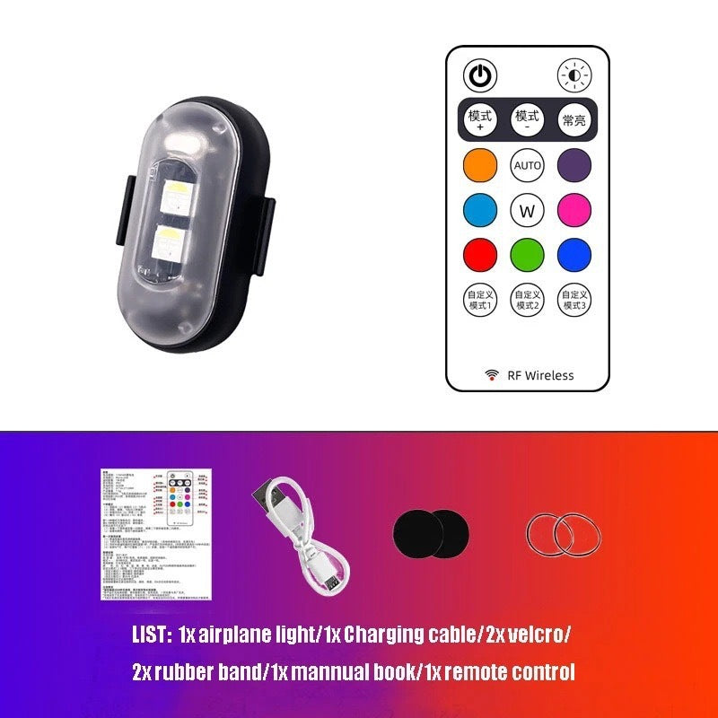 Universal Rechargeable Wireless Remote Mini 7 Color Bright LED Strip Light Controller