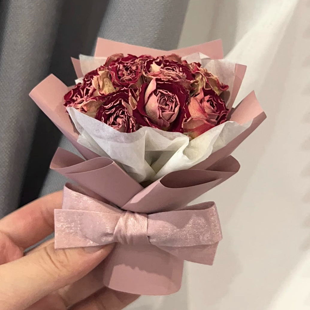 Mini Rose Bouquet Dried Flower Ornament