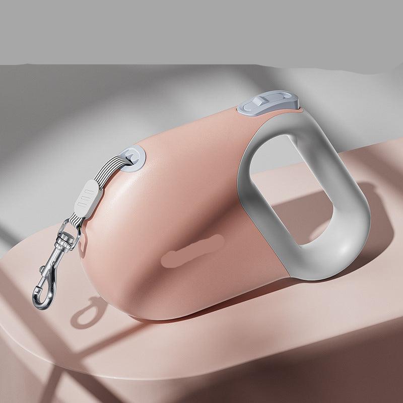Retractable pet leash for safe dog walking