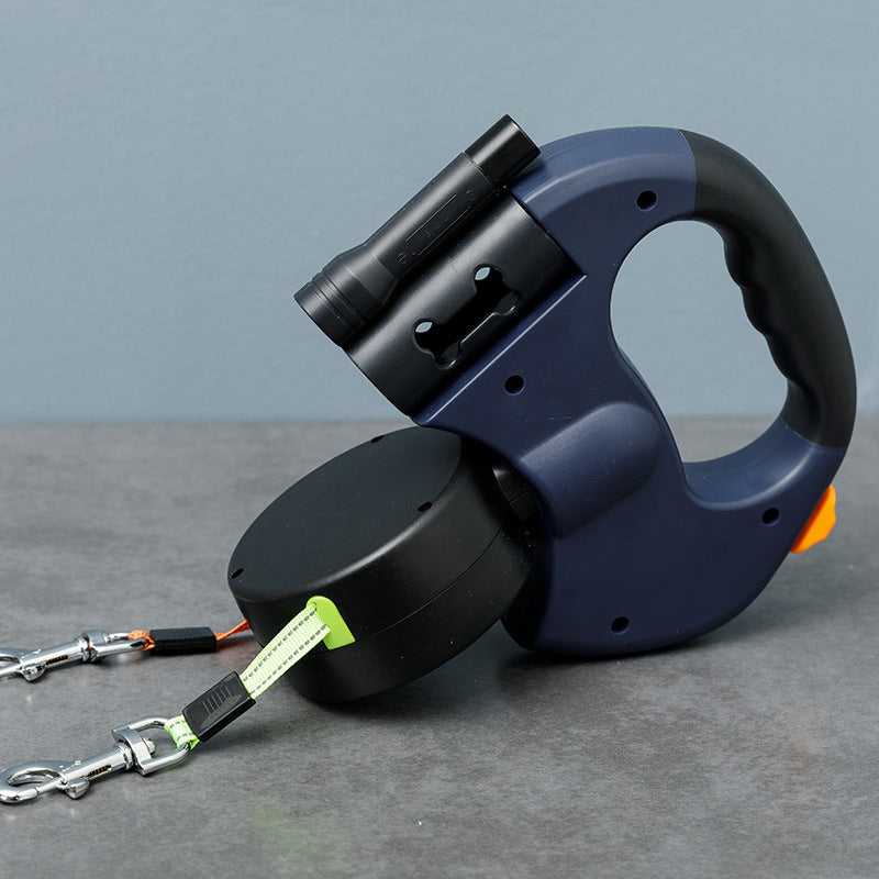 Retractable pet leash for safe dog walking
