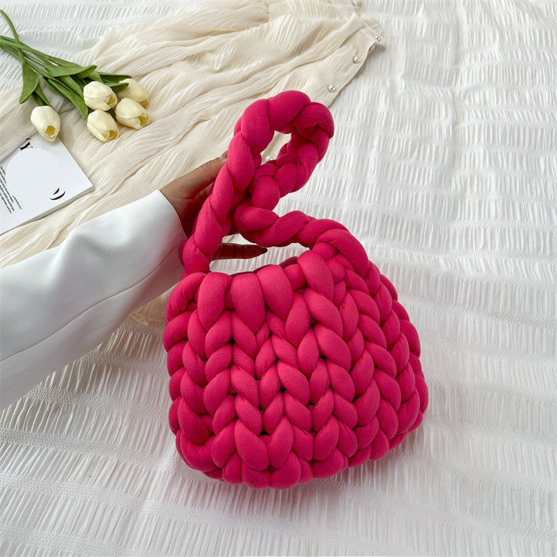 Thick wool hand-woven bag DIY homemade material bag